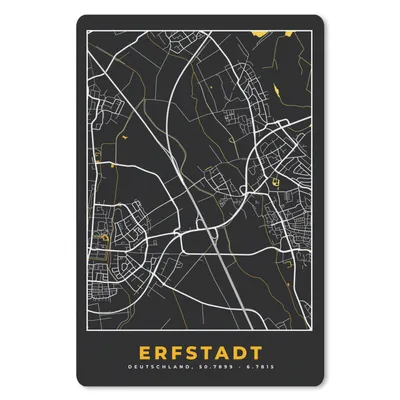Produktbild von MuchoWow® Mauspad Mousepad Stadtplan - Deutschland - Gold - Erfstadt - Karte 18x27 cm - Mousepads - Maus Mat - Pad - Mausunterlage