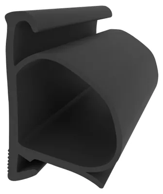 Produktbild von Holzzargendichtung für Zimmertüren - Schwarz - 3 Meter - 20 mm Falzbreite - Türdichtung SÜDHOLZ Zarge - Gummidichtung für Holztüren