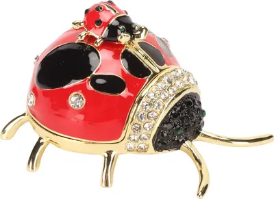 Image de Boîte à bijoux coccinelle,Boîte à bijoux,Boîte à bagues,Boîte à bijoux animaux,Boîte à bagues vintage,Boîte à bijoux coccinelle