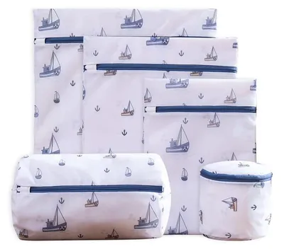 5 Wäschenetze für Waschmaschine, Polyester, mit Reißverschluss