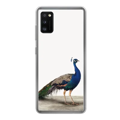 Produktbild von MuchoWow® Handyhülle Schutzhülle Hülle für Samsung Galaxy A41 Pfau - Federn - Vogel - Kinder - Jungen - Mädchen Silikon Softcase Handy Hülle - Mobiltelefon