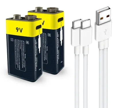 Obrázok produktu pre Li-ion batérie typu C, 9V, 1,5V, USB, nabíjateľné