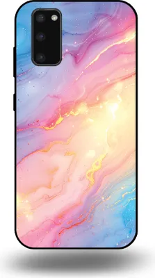 Produktbild von Smartphonica Handyhülle geeignet für Samsung Galaxy S20 Plus mit Regenbogen Glitzer Marmor Print - TPU Backcover Case Regenbogen Glitzer Marmor Design