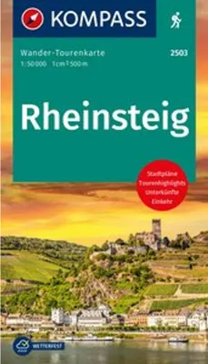 Obrázok produktu pre KOMPASS Turistická mapa Rheinsteig 1:50 000