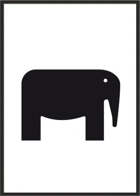 Produktbild von Bildplakat im Rahmen A4 cm Elefant PD037
