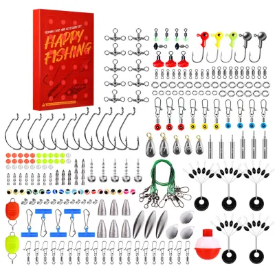 Produktbild von 256-teiliges Angelköder-Geschenkset mit Crankbait-Haken, Stahldraht-Vorfach, Angelzubehör-Set, hochwertiger tragbarer Aufbewahrungsbox für Barsch, Wels und Forelle, 256 Teile