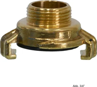 Produktbild von Messing Schnellkupplung mit Außengewinde 3/8", Knaggenabstand 40 mm