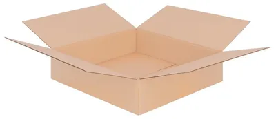 Faltkarton 400x400x100 mm, braun, 25 Stück, einwellig