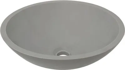 Produktbild von Aufsatzwaschbecken, grau Waschschale, rund Waschbecken, Valerie, SOLID, Surface