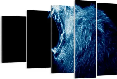 Produktbild von Bild auf Leinwand - Leinwandbild - Abstraktion Tier - 150x100cm - Wand Bild - Wanddeko - Leinwanddruck - Bilder - Kunstdruck - Wanddekoration - Leinwand bilder - Wandkunst - EG150x100-3797