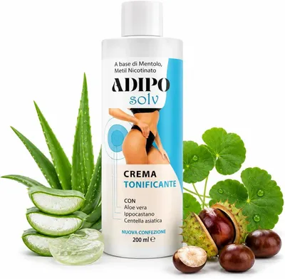 Zdjęcie produktu dla AdipoSolv Krem redukujący cellulit i rozstępy, 200 ml - efekt chłodzący, redukuje cellulit i rozstępy, poprawia mikrokrążenie, zabieg redukujący tkankę tłuszczową