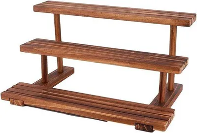 Productafbeelding van Famanu, houten displaystandaard met 3 niveaus - organizer voor sieraden en verzamelobjecten
