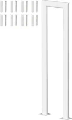 Produktbild von Eikuavons 95cm U-Form Treppengeländer Weiß Ovalrohr Handlauf Aufrechte Montage