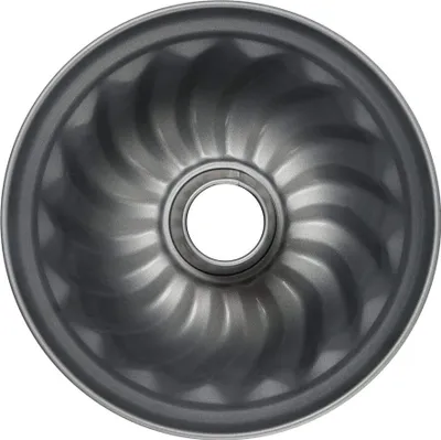 Produktbild von Zenker Gugelhupfform Ø 22 cm ENERGY, Kuchenform aus Stahlblech mit Antihaftbeschichtung, runde Backform für saftigen Gugelhupf (Frabe: Silber/Anthrazit)