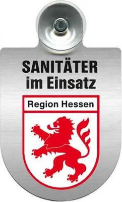 Produktbild von Einsatzschild Windschutzscheibe incl. Saugnapf - Sanitäter im Einsatz - 309396-   Regionen nach Wahl Color - Region Hessen