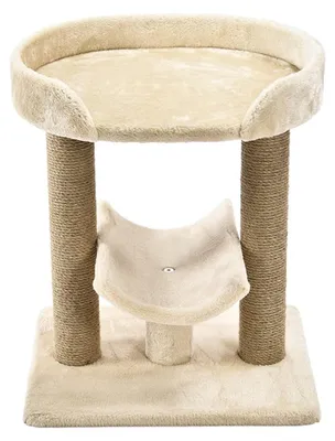 Produktbild von Amazon Basics Katzenbaum mit Plattform, 1 Stück, 45,7 x 35,6 x 55,9 cm, Beige