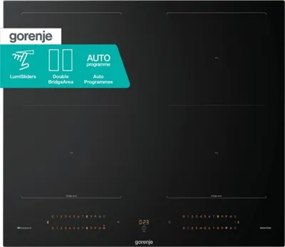 Zdjęcie produktu dla Gorenje GI6443BSCWF, Czarny, Wbudowany, 60 cm, Płyta indukcyjna strefowa, Szkło ceramiczne, 4 stref(y)