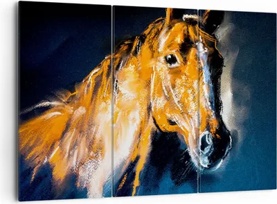 Produktbild von Bild auf Leinwand - Leinwandbild - Pferd Natur Tier - 165x110cm - Wand Bild - Wanddeko - Leinwanddruck - Bilder - Kunstdruck - Wanddekoration - Leinwand bilder - Wandkunst - CE165x110-3425