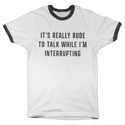 Produktbild von Rude To Talk Ringer Tee - Medium - WhiteBlack
