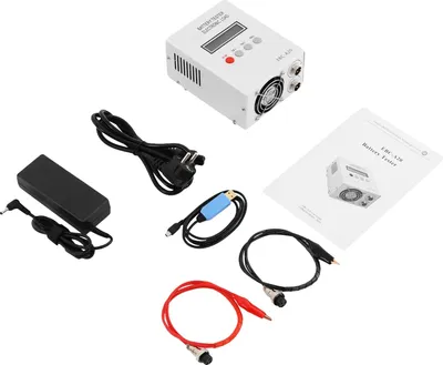 Image de Testeur de capacité de batterie, test de charge de précision, écran LCD, blanc cassé