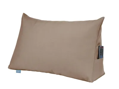 Immagine prodotto di Cuscino per lo schienale | cuscino da lettura per letto e divano | marrone chiaro | 70 x 40 x 20 cm | robusto cuscino per la seduta del letto | XDREAM