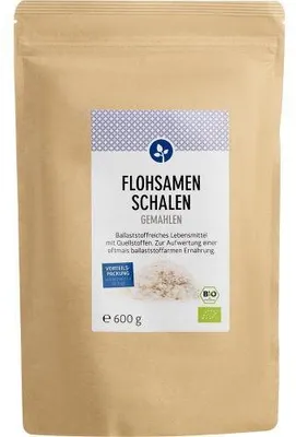 Productafbeelding van Gemalen biologische lijnzaadschillen, poeder, 600 gram