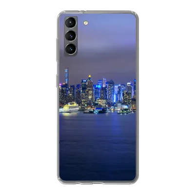 Produktbild von MuchoWow® Handyhülle Schutzhülle Hülle für Samsung Galaxy S21 Plus New York - Skyline - Nacht Silikon Softcase Handy Hülle - Handy-Tasche