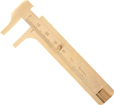 Produktbild von Messschieber aus Messing, Walnussholz, Armband-Messwerkzeug, Schmuckprüfschieber, 8 cm