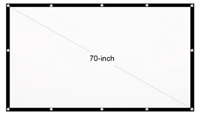 Produktbild von Tragbarer 70-Zoll-HD-Projektorbildschirm 16: 9-Projektionsbildschirm Faltbarer, dicker, langlebiger Heimkino fuer den Aussenbereich