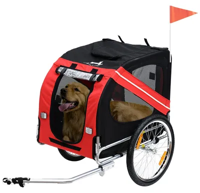Obrázok produktu pre Rám na bicykel pre psov – príves na bicykel pre psov – bezpečný a priestranný – čierny