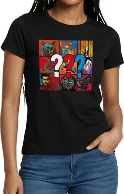 Produktbild von Spreadshirt Die Drei Fragezeichen Covermotive Frauen T-Shirt, M, Schwarz