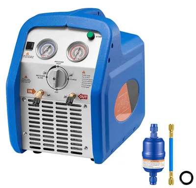 Image de SucceBuy : Appareil portable de récupération de fluides frigorigènes, double cylindre, 1 CV, 1450 tr/min, adapté aux fluides frigorigènes liquides et gazeux dans les systèmes de chauffage, de ventilation et de climatisation, ainsi que dans les systèmes de climatisation automobile et domestique
