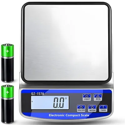Produktbild von Küchenwaage für den Profi Einsatz bis 15kg 1g Genauigkeit mit Edelstahl Wägefläche LCD Display Retoo