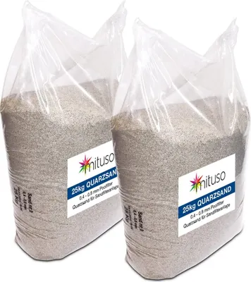 Produktbild von 2x 25kg Quarzsand 0,4-0,8mm Sand für Filteranlagen Filtersand Pool Sandfilteranlage