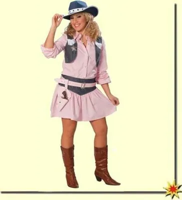 Produktbild von Cowgirl Cowboy rosa Karneval Fasching Kostüm 42