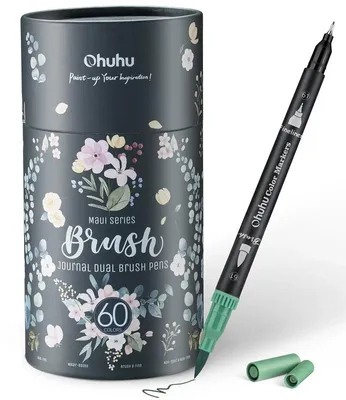 Obrázek produktu pro Akvarelové fixy OHUHU Aqua Brush Marker, 60 ks