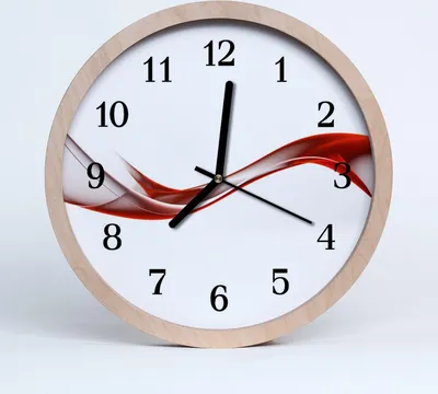 Produktbild von Holzuhr 20fi cm wanduhr - Kunst abstrakte Linien