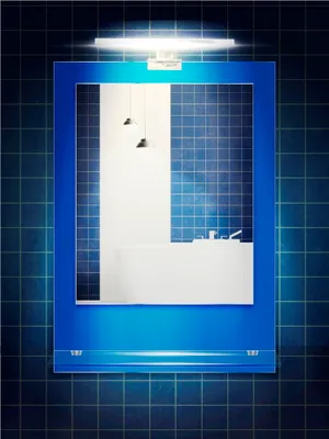 Produktbild von Zalena Ablagespiegel Cambrio BLAU 50 x 70cm