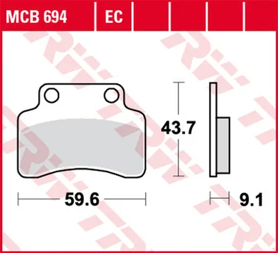 Produktbild von TRW Bremsbelagsatz EC MCB694EC GT50 Race BT49QT-12 BT49QT-12 49X Quattro noveX XJ Aragon JR S