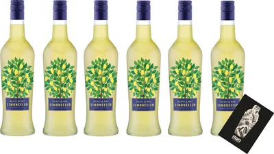 Produktbild von Scavi & Ray 6er Set Limoncello 6x 0,7L (25% Vol) italienischer Zitronenlikör mit Mixcompany Grußkarte- [Enthält Sulfite]
