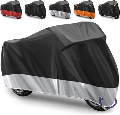 Image de Housse imperméable pour moto en tissu Oxford 210D argenté