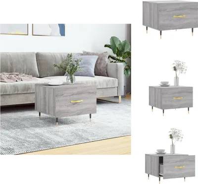 Image de vidaXL Table basse Gris Sonoma 50x50x40 cm Bois composite - Tables basses