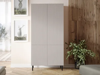 Obrázok produktu pre Šatníková dvojdverová skriňa 90 cm AMPER - kašmír