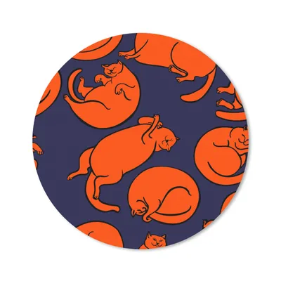Produktbild von MuchoWow® Mauspad Mousepad Schlafend - Katze - Muster 20x20 cm - Mousepads - Maus Mat - Pad - Mausunterlage - Schreibtischmatte