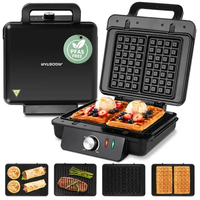 3-in-1 Waffeleisen, Elektrogrill & Sandwichmaker, XXL, 1500 W