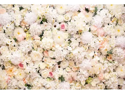 Productafbeelding van Solidchoice - 3x2.5m Bruiloft Achtergrond met Witte Bloemen