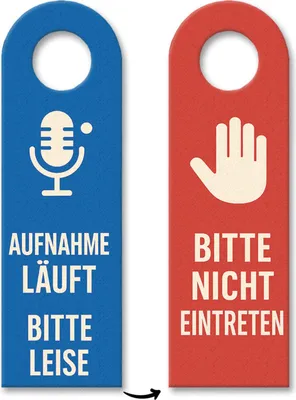 Produktbild von Aufnahme läuft bitte nicht eintreten Mikrofon Türhänger