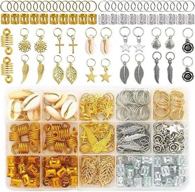 Produktbild von Haarclips - gold/silber - für Damen und Herren - Piratenhaarpflege - 220 Stück