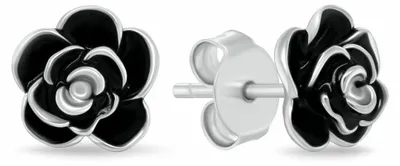 Produktbild von Silberne Ohrringe Black Rose EA1240WBC