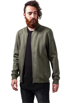 Produktbild von Urban Classics Bomber Jacke Sweat Bomber Jacket Olive-M